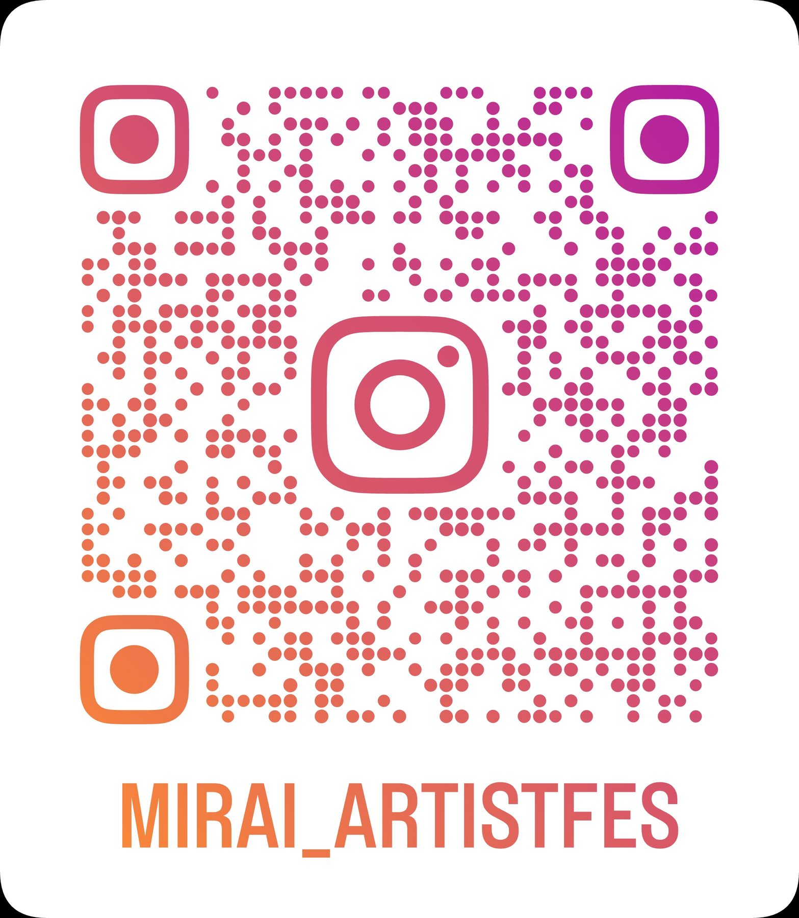 Instagram @mirai_artistfes QRコード